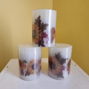 Holiday Autumn Themed Ashland Wax Candles SET OF 3 Brand New Never Used